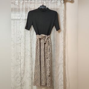 Black Top with Polka Dot Skirt